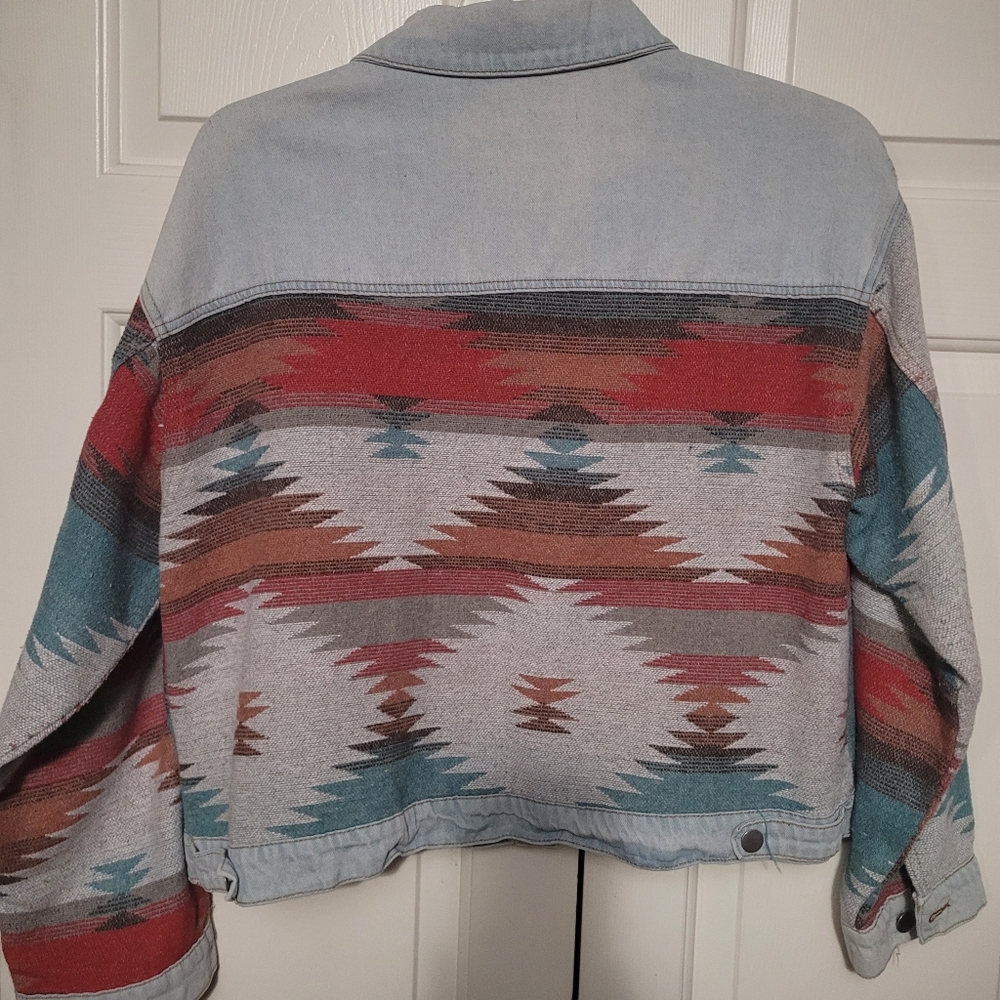Source Unknown Multicolor Jean Jacket - image 2